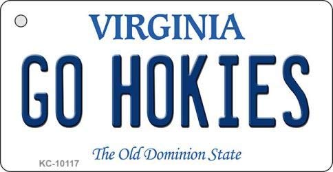 Bargain World Go Hokies Virginia State License Plate Key Chain (With Sticky Notes)