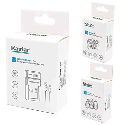 Kastar Battery (X2) & Lcd Slim Usb Charger For Sony Np-Bn1 Npbn1 Bc-Csn And Cyber-Shot Dsc-Qx10 Qx30 Qx100 Dsc-Tf1 Dsc-Tx10 Tx20 Tx30 Dsc-W530 Dsc-W570 Dsc-W650 Dsc-W800 Dsc-W830 Digital Camera +More #TOP3