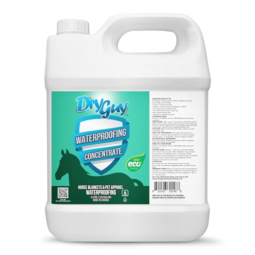 Image of Horse Blanket & Pet Apparel Waterproofing Concentrate 1 Gallon - Eco‑Friendly, Water‑Based Formula Restores Durable Water Repellency & Breathability on Turnouts, Sheets, Pet Jackets & Hi‑Tech Fabrics