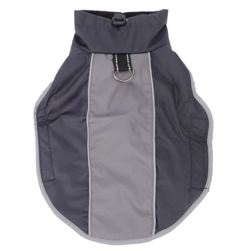UTHCLO Veste de Chien imperméable Petit Chien teckels vêtements pour Chiots étanche Manteau de Pluie Manteau d'hiver Chaud Noir