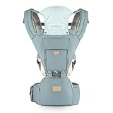 Mochila Porta Bebé,Portabebés para 0-36 meses,Mochila portabebés para recién nacidos a niños pequeños,Asiento a la Cadera Soporte Lumbar,100% Algodón Ligera y Transpirable,para Recién Nacido, Bebé