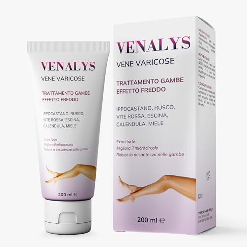 VENALYS 200 ml Crema vene varicose e capillari ,migliora la circolazione gambe - sollievo immediato...