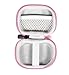 CaseSack Case for TAGRY X08 Bluetooth Headphones True Wireless Earbuds 60H, mesh Pocket for Charge Cable (Pink)