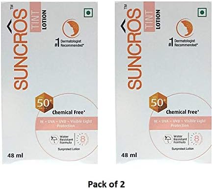 Suncros Tint Lotion SPF-50 (48 ml) (Pack of 2)