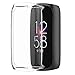 Compatible for Fitbit Luxe Case, Lamshaw All-Around Protective TPU Bumper Cover Screen Protector Case Cover Compatible for Fitbit Luxe Fitness and Wellness Tracker (3 Pack-Clear+Clear+Clear)