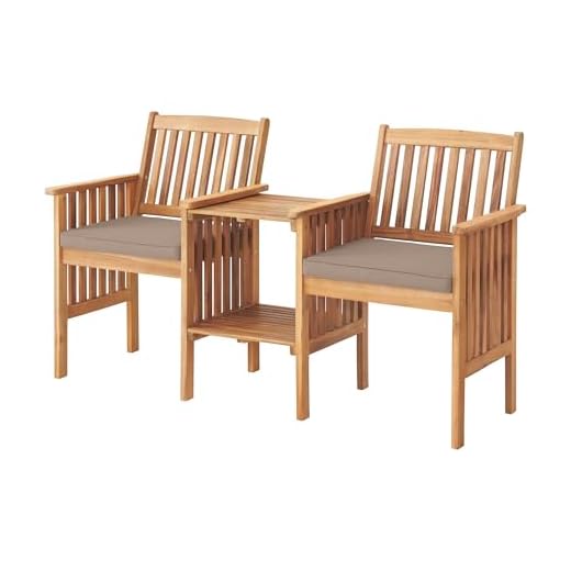 Bristol Acacia Wood Double Bench