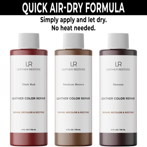 Leather Restore Leather Color Repair, Off White 4 OZ - Repair, Recolor & Restore Couch, Furniture, Auto Interior, Car Seats, Vinyl & Shoes