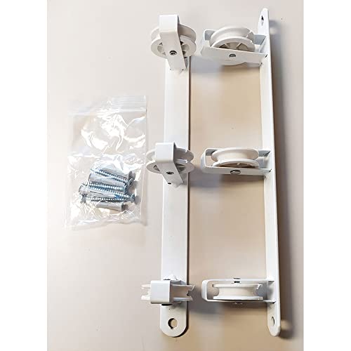Étendoir mural à poulies blanches avec levage fluide 37 cm - 2