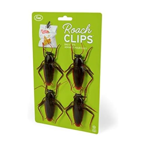 Cockroach-shaped bag clips that look disturbingly real — the perfect prank gift hiding in plain sight on your snack shelf.