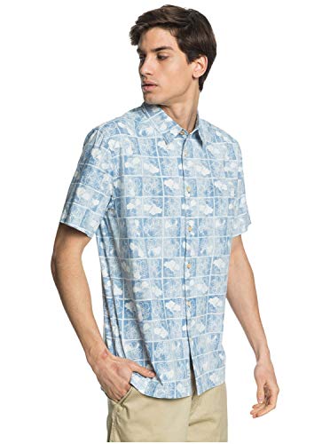 Quiksilver Waterman Men's Woven, Classic Blue Flower Block, L