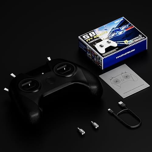 Image of FLYDrone S8 Drone Flight Simulator Controller for FPV Beginner Pilots Training, 8 Channel Metal Joystick,Supports for DRL /Uncrashed /Liftoff /DCL /VelociDrone /Flight Simulator Software, Mode 2 (Black)