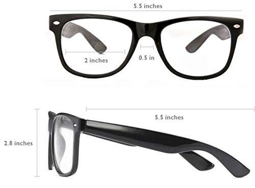 Nerd Glasses w/Clear Lenses (10 or 20 Pack) - Black or Multi-Colored Frames - Ages 12+, Non-Prescription, Unisex3