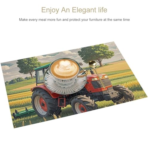 Sets de table tracteur lavables pour protéger la table des enfants sans nappe - 4