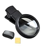 52mm Clip Filtre Polarisant CPL Amovible Compatible avec Smartphones, Téléphones, Objectifs, Filtre pour Améliorer la Saturation, Éliminer Les Reflets, avec Chiffon de Nettoyage