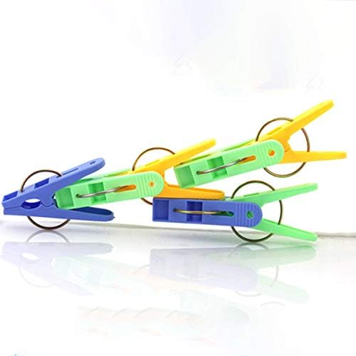 Greatangle 20pcs Powerful Laundry Clips Large Windproof Clip Cotton Quilt Clothing Plastic Clothespin Clothes Sun Caught Big Clip random