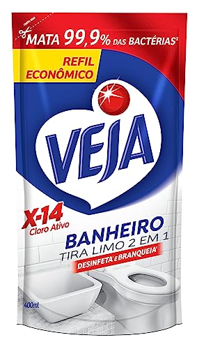 Tira Limo veja Banheiro X14 400ml Refil Econômico