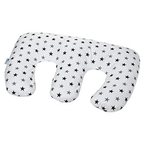 FYLO Twin Nursing Pillow with Silver Stars Cover