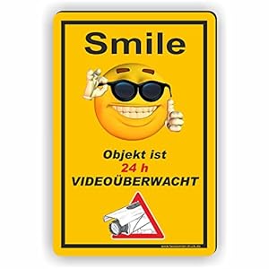Fassbender-Druck Smile VU-11 Videoüberwachungsschild