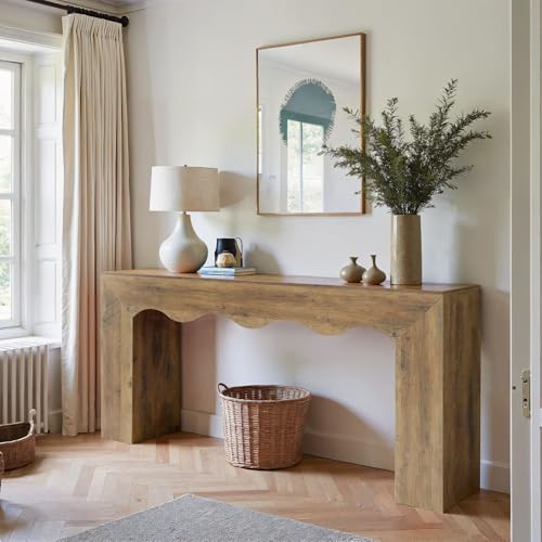 Tribesigns 63" Farmhouse Console Table, Wooden Couch Table Behind Sofa with Storage, Long Entryway Sofa Station, Narrow Console Stand with Base, Hallway Stand for Entryway, Living Room by Tribesigns - Image 5