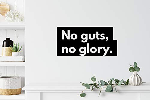 Adamant Decals Wall Vinyl Decal Quote No Guts, No Glory.