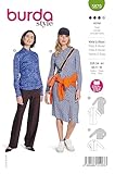  Burda Schnittmuster, 5879, Kleid und Bluse selber nähen [Damen, Gr. 34-44] Level 3 für Fortgeschrittene