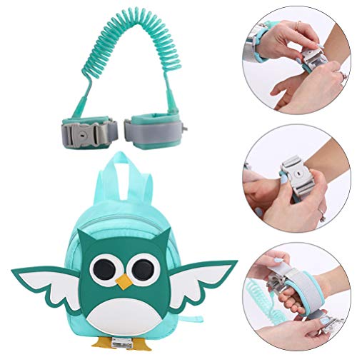 Mochila infantil antiperda PretyzOOM com alça de pulso para crianças pequenas, mochila escolar com c