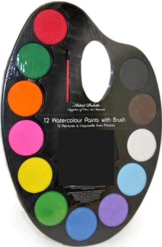 Paint Pallet With Large Water Colour Tablets (ST2023A)