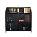 ZoSiP Armadio Credenza Cabinet Cabinet Corridoio Side Console 2 Ripiani Porta Bagagli armadietti unità Balcone Credenza Libreria Multistrato (Color : Black, Size : 80x35x110cm)
