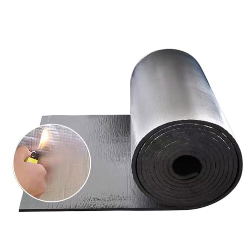 AITAF 5mm Tapis en Mousse Isolante Auto-adhésif Réfléchissant en Mousse D'aluminium Rouleau D'isolation pour Isoler Thermiquement, Protéger Contre Le Froid Et La Lumière, Le Bruit (Size : 1mx1m)