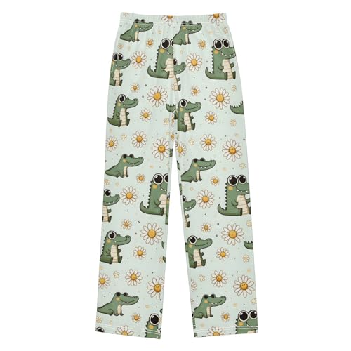 Pajama Pants Daisy Cartoon Crocodile Long Sleep Pants Lounge Bottoms