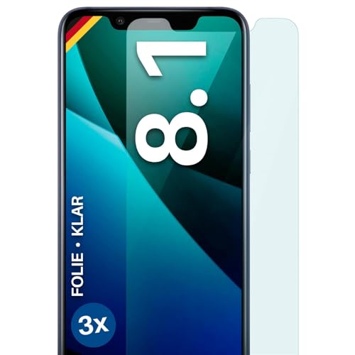 moex für Nokia 8.1 Schutzfolie Bildschirmschutz Folie Ultra-klar HD 0,2 mm kompatibel mit jeder Hülle, Anbringen ohne Blasen, Handyfolie Extra Kratzfest, FlexProtect 3 Stück