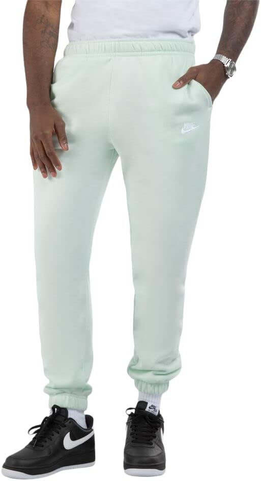 Nike Men's Club Fleece Standard Fit Tapered Leg Athletic Pants (as1, Alpha, l, Regular, Regular, Barely Green, Large)