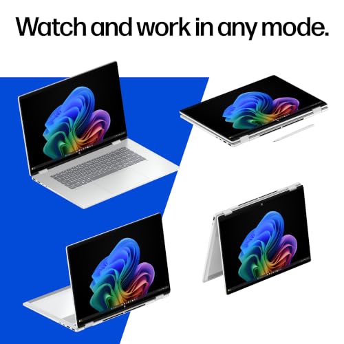 Image of HP OmniBook 7 X Flip 16 inch 2 in 1 Laptop Copilot+ AI PC, 3K OLED Touchscreen Convertible Business Laptop, Intel Core Ultra 7(>i7-1355U) EVO+47 Tops NPU, 32GB LPDDR5 1TB SSD, Windows 11 Home, Backlit