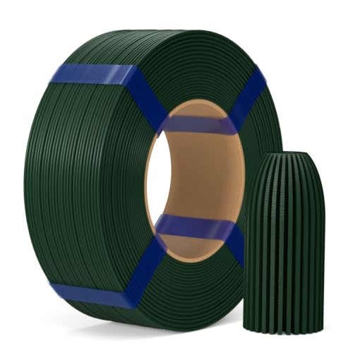 Image of ELEGOO PLA Basic Refill Filament 1.75mm Dark Green 1KG, 3D Printer Filament No Spool Dimensional Accuracy + /- 0.02mm, 3D Printing PLA for Reusable Spool Refilling