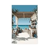 OIQUTGNG Lienzo impreso de Ibiza Beach Cafe para pared, 20 x 30 cm