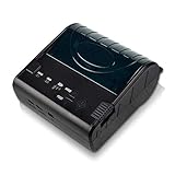Impresora de Recibos Térmica 80mm Mini Bluetooth Portátil Impresoras POS para Android IOS Windows Tienda Supermercado -Negro