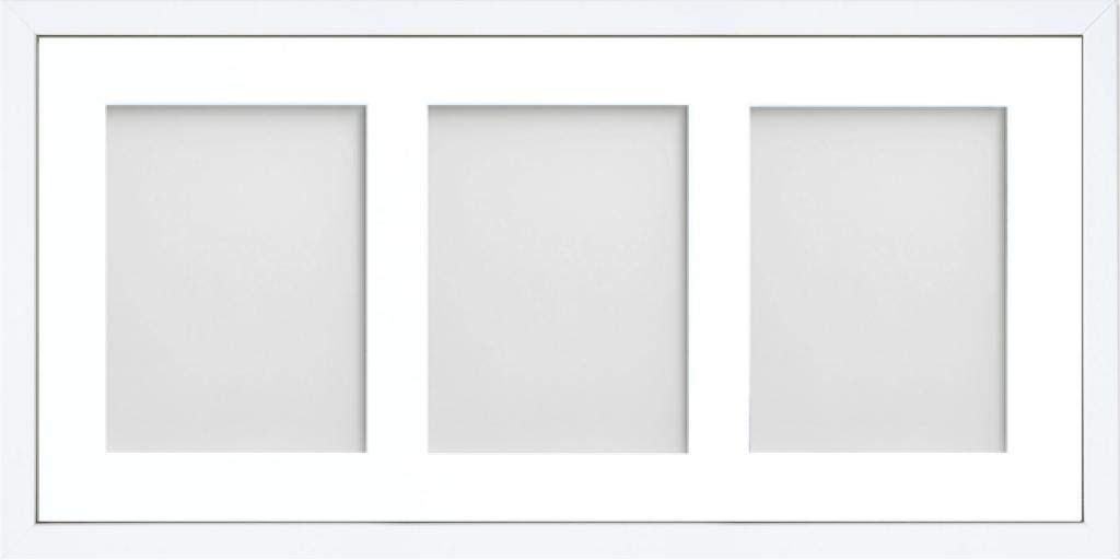 Frame Company White Jellybean Multi-Aperture Frame 20X10 With Mount For 7X5 Inch (X3 Ppp)