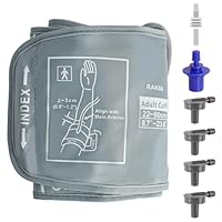 Blutdruckmanschette Ersatz，22-60cm Extra Große Manschette, Blutdruckmanschettenarm mit 6 Stück Gelenken, Blutdruckmessgerät Oberarm Manschette Kompatibel mit den Meisten Blutdruckmessgeräten