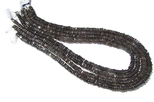 Quartz fumé naturel perles carrées lisses AA+ pour bijoux