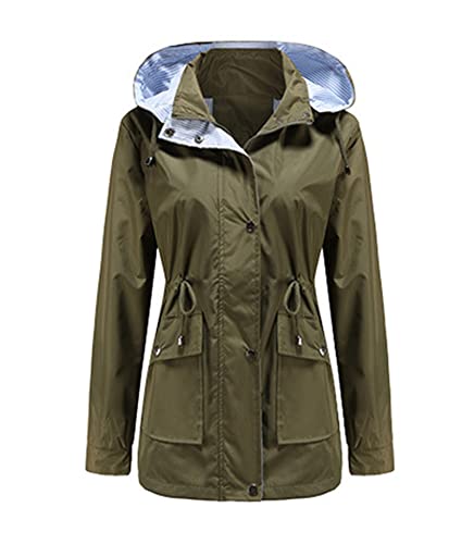 NJNJGO Jaqueta feminina corta-vento de manga comprida com capuz leve para atividades ao ar livre, Ol