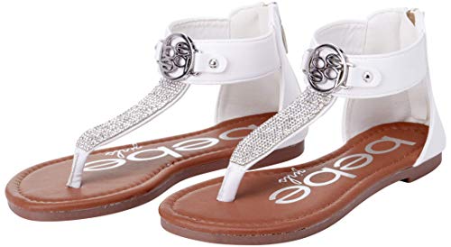 bebe Girls' Sandals - Rhinestone Thong Dress Sandals, Open Toe Easter Summer Shoes for Little and Big Girls4