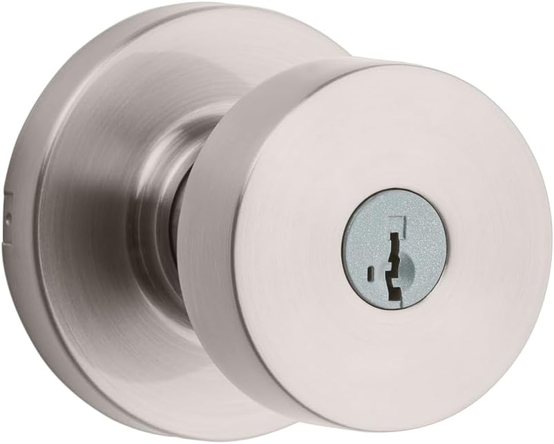 Kwikset 97402-850 Signature Series 740PSK RDT 15 SMT Round Entry Door Lock, AAA Grade, Keyed Key, Zinc, Satin Nickel, Knob Handle