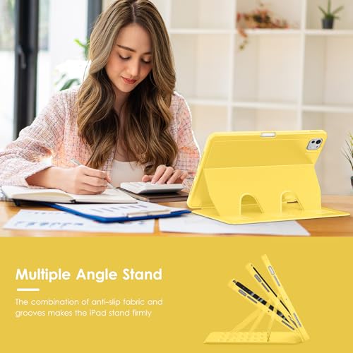 Étui iPad Pro 11 M4 M5 jaune VIKESI avec support multi-angle et porte-crayon - 5