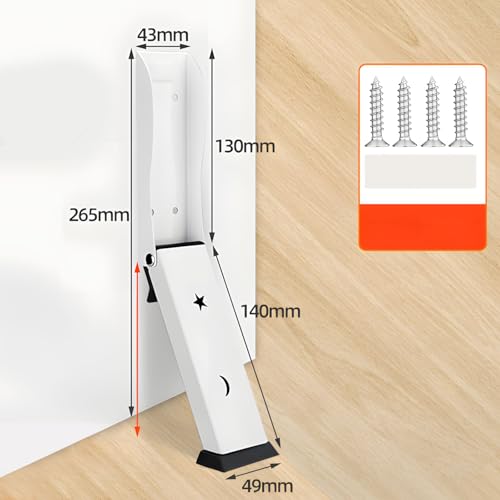 Support de porte en acier inoxydable à double installation pour maison et hôtel - 5