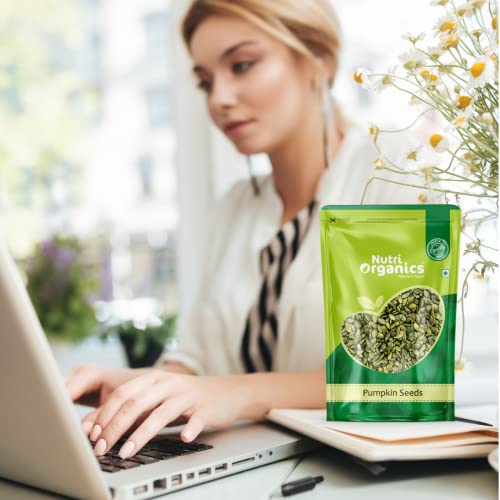 Image of NutriOrganics Premium Raw Pumpkin Seeds for Eating Immunity Booster Jumbo Pumpkin Seeds, 250 gram