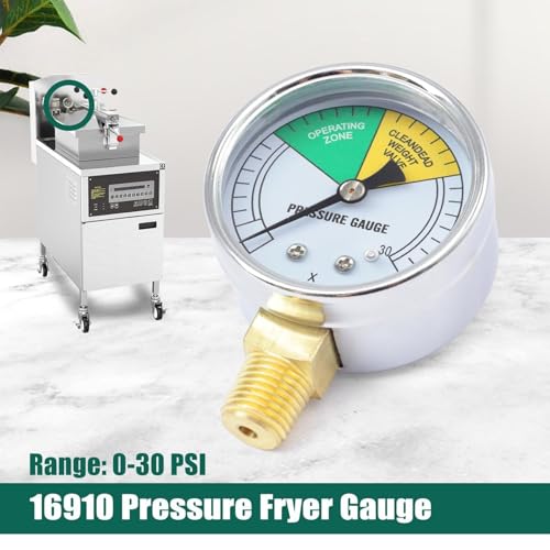 Manómetro para freidoras de presión 0-30PSI montaje inferior miniatura 4
