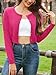 Veryoung Cardigan Sweaters for Women 2026 Fashion Fall Lightweight Cropped Business Crew Neck Button Down Tops Knit Bolero Shrug Sweaters Clothing(Rose Red, Small)