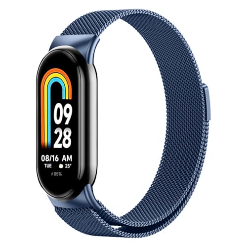 [Wanme] �Ή�Xiaomi Smart Band 9 /8���������o���h �}�O�l�e�B�b�N�X�g���b�v �X�e�����X �x���g�������� �j�����p�i�u���[�j