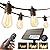 KYY 54FT Solar String Lights Outdoor Waterproof with USB Charging & Remote, Dimmable & Timable, Solar Powered Patio Lights with LED Shatterproof Bulbs for Deck Backyard Porch Garden Camping