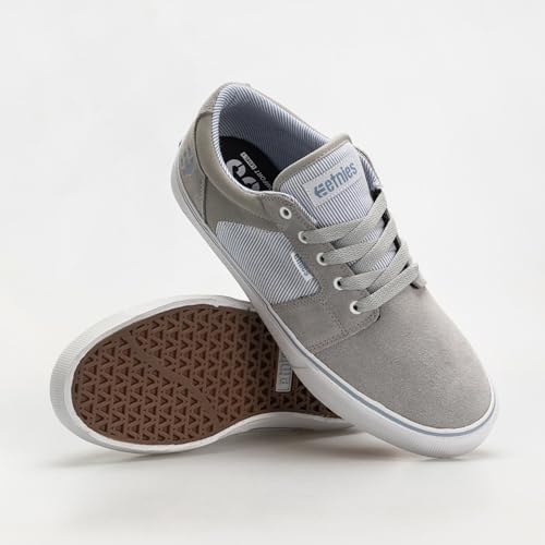 Image of Etnies Barge LS - Classic Skate Look, Slim Vulcanized Silhoutte, Hefty Armored Collar, Reinforced Vulc - Cement - 7